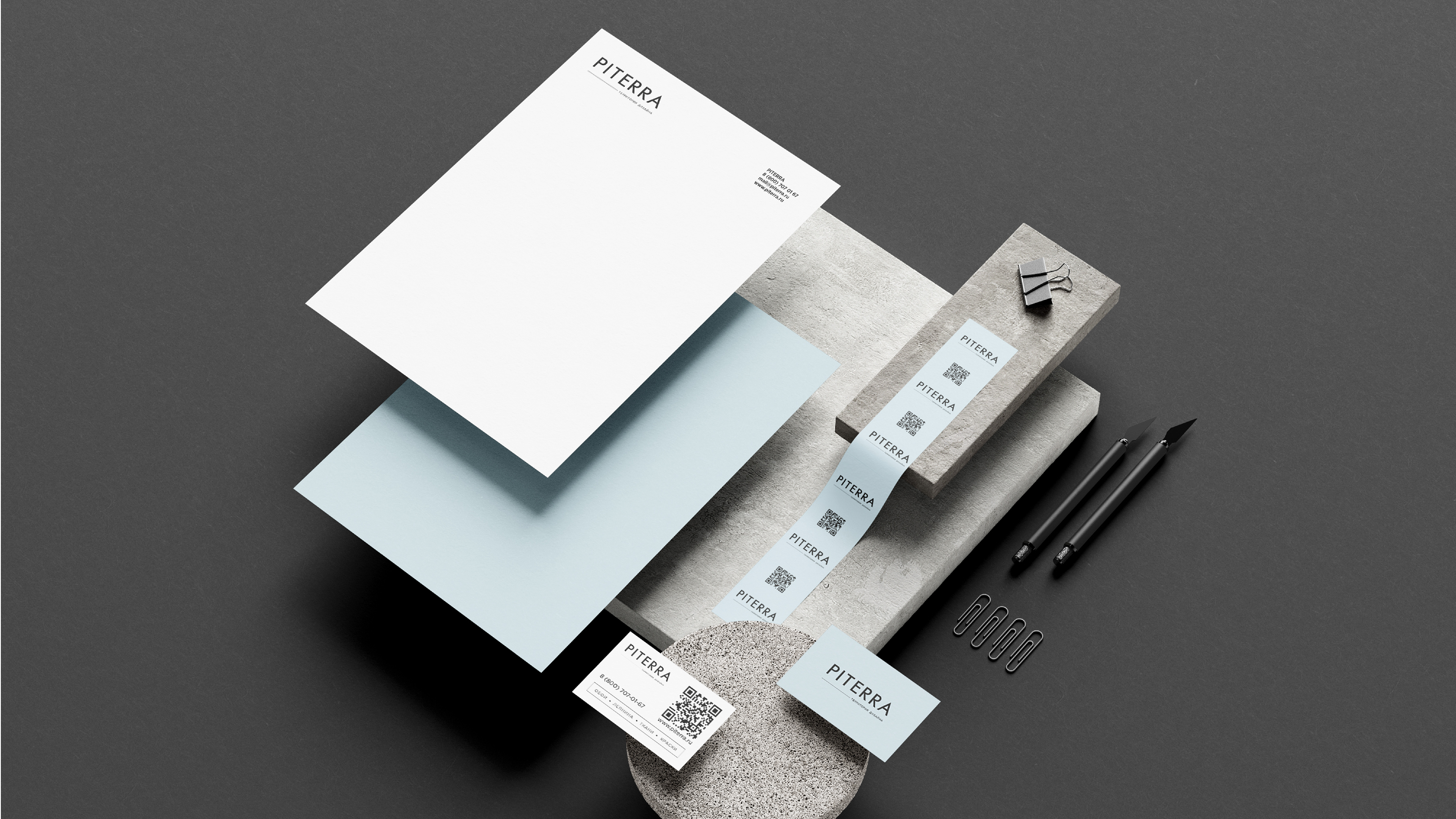 Piterra by aoie studio, 2024. A network of interior showrooms and an authoritative distributor of premium finishing materials for interiors and exteriors.